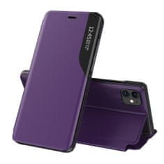 MG Eco Leather View preklopna maska za iPhone 13 Pro, ljubičasta