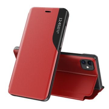 MG Eco Leather View preklopna maska za iPhone 13 Pro, crvena