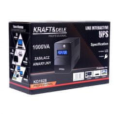 Kraft&Dele 600W UPS neprekidno napajanje s LCD 1000VA