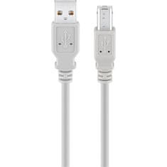 Goobay kabel, USB-A 2.0 (M), USB-B 2.0 (M), 1,8 m, sivi