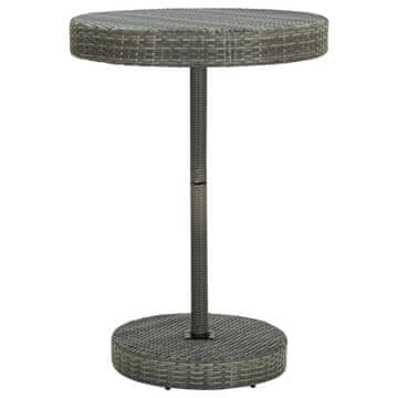 Vidaxl Vrtni stol, sivi, 75,5 x 106 cm, poli ratan