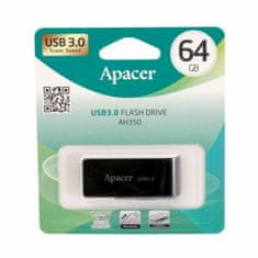 Apacer AH350 USB stick, 3.0, 64 GB, crno/bijela (AP64GAH350B-1)