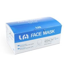 Medicinska maska za usta i nos, 3 sloja, s elastikom, tip IIR, plava, 50/1