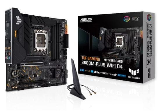 ASUS TUF Gaming B660M-PLUS WiFi D4 matična ploča, DDR4, LGA1700, mATX (90MB1930-M1EAY0)