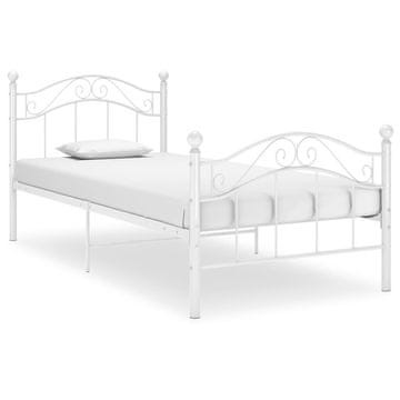 Vidaxl Okvir za krevet Bijeli metal 90 x 200 cm
