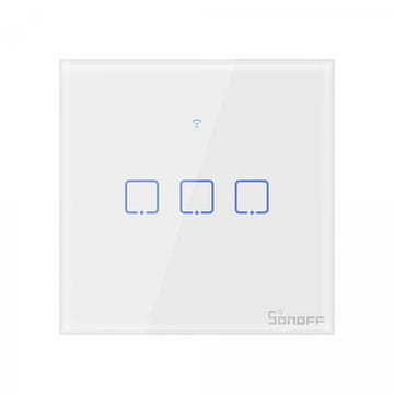 Sonoff T0EU3C-TX pametni zidni prekidač, Wi-Fi, trostruki