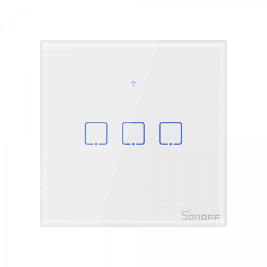 Sonoff T0EU3C-TX pametni zidni prekidač, Wi-Fi, trostruki
