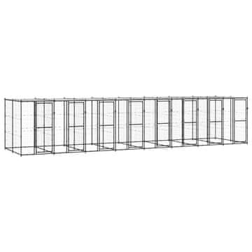 Vidaxl Vanjski kavez za pse s krovom čelični 19,36 m²