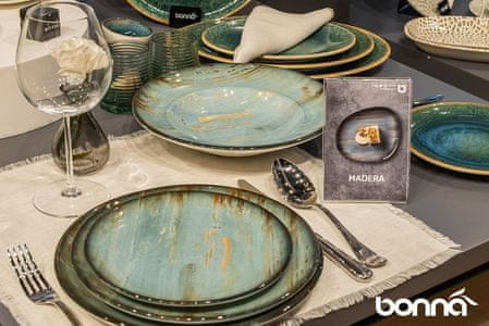 Bonnaset set Madera dubokih tanjura, 25 cm, 6 komada