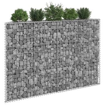 Vidaxl Povišena gabionska gredica, trapezoidna, čelična, 150x20x100 cm