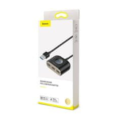 BASEUS Square Round HUB adapter 4x USB, crno