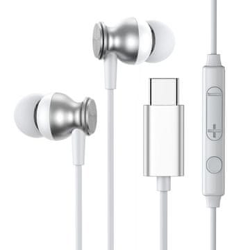Joyroom JR-EC04 slušalice USB-C, srebro