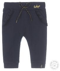 Dirkje hlače za djevojčice s volanima, od organskog pamuka, tamno plava, 62 (WDB0404)