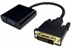 E-green konverter DVI-D (M) - VGA (F), crna