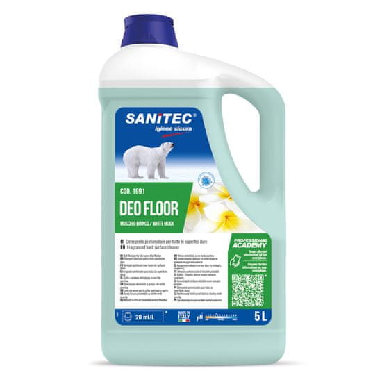 Sanitec Deo Floor Muschio Bianco sredstvo za čišćenje tvrdog poda, vrlo mirisno, 5 l