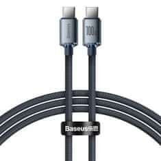 BASEUS Crystal Shine kabel USB-C / USB-C 5A 100W 1.2m, crno