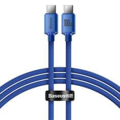 BASEUS Crystal Shine kabel USB-C / USB-C 5A 100W 1.2m, plava