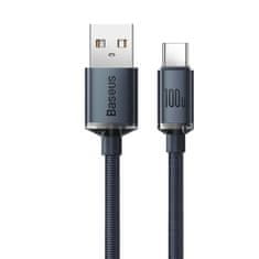 BASEUS Crystal Shine kabel USB / USB-C 5A 100W 1.2m, crno