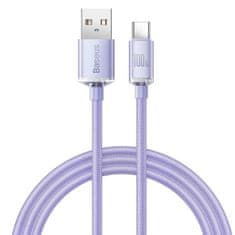 BASEUS Crystal Shine kabel USB / USB-C 5A 100W 1.2m, ljubičasta