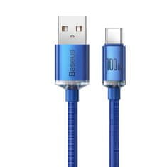 BASEUS Crystal Shine kabel USB / USB-C 5A 100W 2m, plava