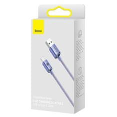 BASEUS Crystal Shine kabel USB / USB-C 5A 100W 1.2m, ljubičasta