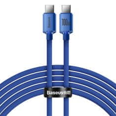 BASEUS Crystal Shine kabel USB-C / USB-C 5A 100W 2m, plava