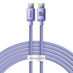 BASEUS Crystal Shine kabel USB-C / USB-C 5A 100W 2m, ljubičasta