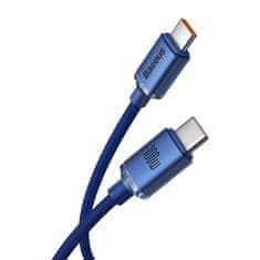 BASEUS Crystal Shine kabel USB-C / USB-C 5A 100W 1.2m, plava