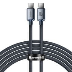 BASEUS Crystal Shine kabel USB-C / USB-C 5A 100W 2m, crno