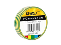 Kemot Izolacijska traka PVC 0,13mm x 19mm x 10m, žuto-zelena