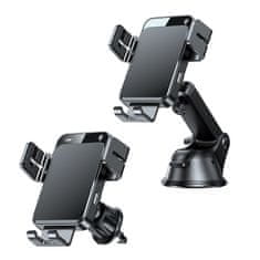 Joyroom JR-ZS219 držač mobitela za auto, Qi punjač 15W, crno