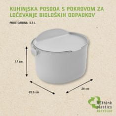 Skaza Organko Daily posuda za biološki otpad, 3,3 L, crna