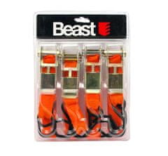 Beast Tools Set 4x trake za vezivanje za auto 3m - remen