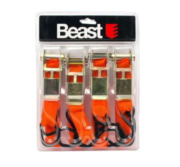 Beast Tools Set 4x trake za vezivanje za auto 3m - remen