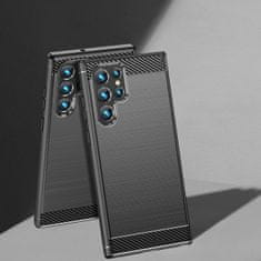 MG Carbon Case Flexible silikonska maska za Samsung Galaxy S22 Ultra, crno