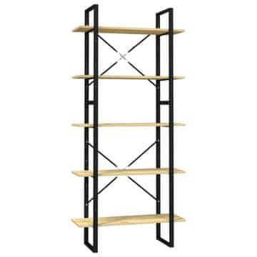 Vidaxl Ormarić za knjige s 5 razina 80 x 30 x 175 cm od borovine