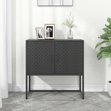 Vidaxl Bočni ormarić antracit 75x35x75 cm čelik