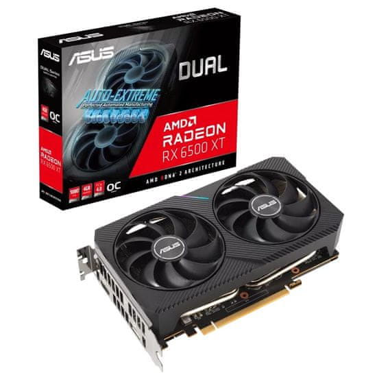 ASUS Dual Radeon RX 6500 XT OC grafička kartica, 4 GB GDDR6 (90YV0HA1-M0NA00)