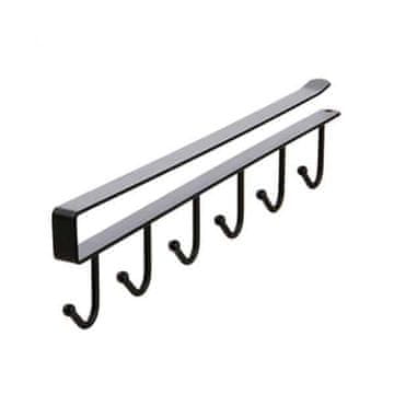 Netscroll Vješalica ispod police za uštedu prostora i uredno odlaganje, crna, 26,2 x 6,5 cm, HoldStar.