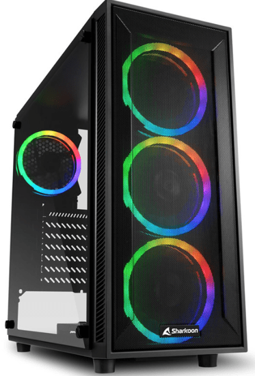 Sharkoon TG4M kućište, gaming, ATX, RGB, crno (TG4M RGB)