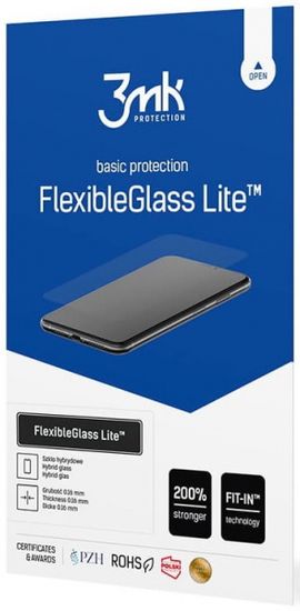 3MK Lite zaštitno hibridno staklo za Realme 8, Full screen