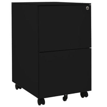 Vidaxl Mobilni Ormar za Kartoteke Crni 39x45x67 cm Čelik