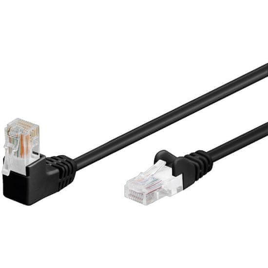 Goobay CAT 5e mrežni kabel, kutni 90°, U/UTP, 10 m, crna (94175)