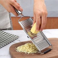 Netscroll Višenamjenski rezač povrća s 3 zamjenjiva oštra noža, kuhinjski rezač sa ergonomskom drškom, od nehrđajućeg čelika, brzo rezanje, MultiSlicer