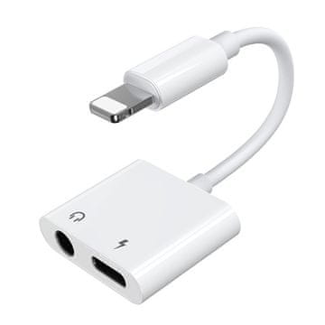 Joyroom iPhone Lightning - Lightning 3,5 mm mini jack adapter za slušalice, bijeli