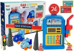 Lean-toys Benzinska postaja s automobilima - svjetlosni i zvučni efekti