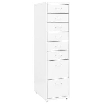 Vidaxl Mobilni Ormar za Kartoteke Bijeli 28x41x109 cm Metalni