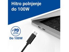 Ewent Kabel USB-C na USB-C, 20Gbps, 100W, 4K @ 60Hz, 1m