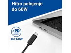 Ewent Kabel USB-C na USB-C, 10Gbps, 60W, 4K @ 60Hz, 1m