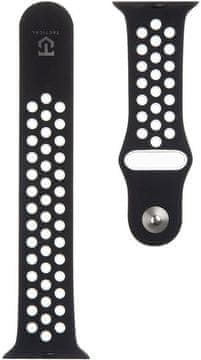 Tactical 164 Double silikonski remen za Apple Watch 1/2/3/4/5/6/7/SE, 42/44/45 mm, crno/bijeli (2445322)